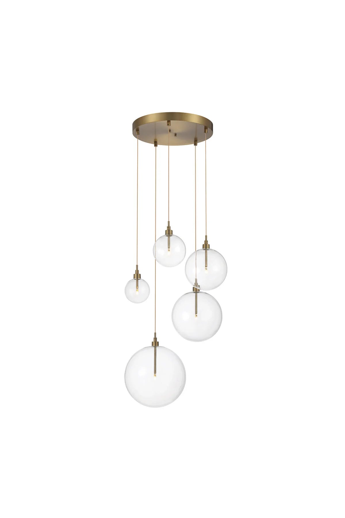 Gianni Chandelier - Natural Brass