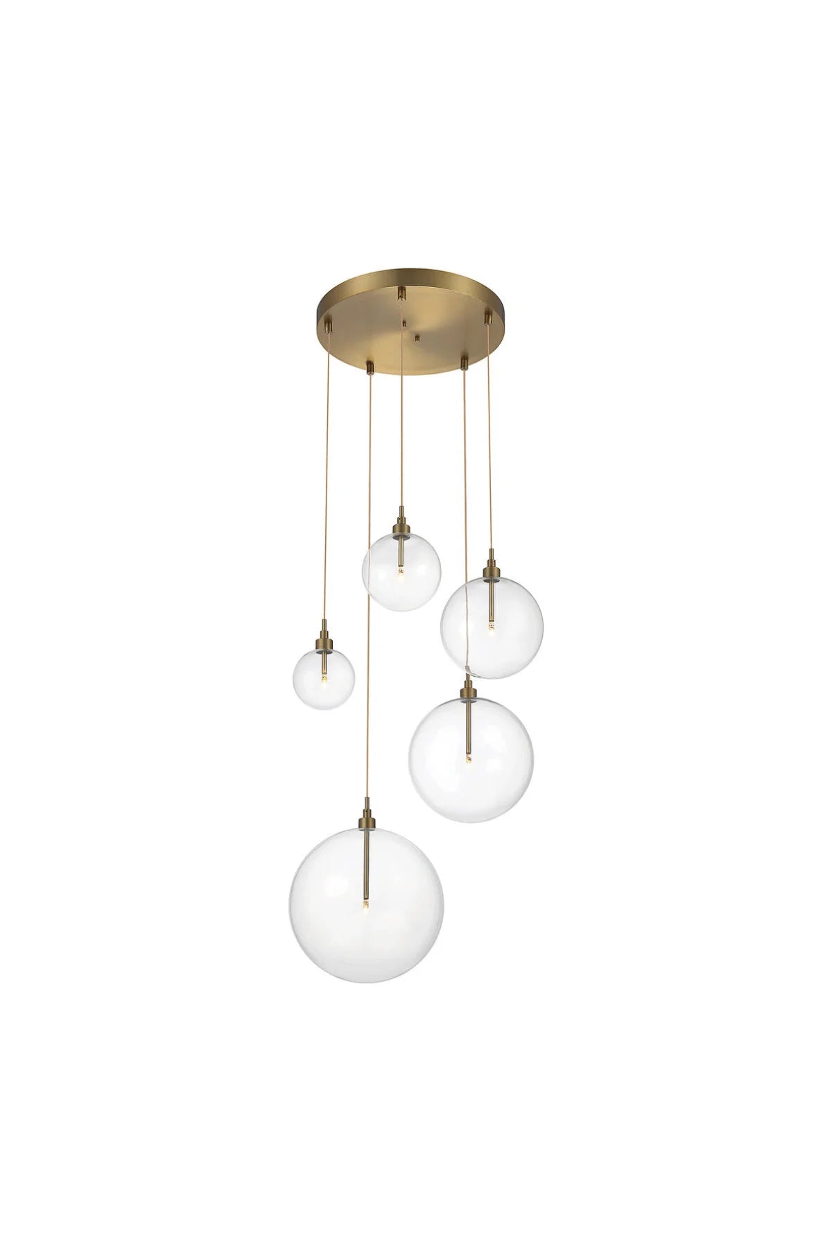 Gianni Chandelier - Natural Brass