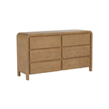 Opera 6 Drawer Dresser - Scrubbed Teak