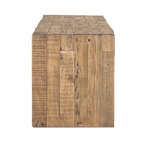 The wooden Ruskin bench made of reclaimed pine