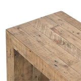 Ruskin wooden bench seating with a rustic finish on a white background