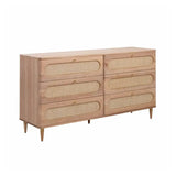 Carmen Cane 6-Drawer Dresser