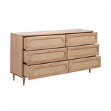 Carmen Cane 6-Drawer Dresser