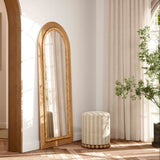 Tanya Rattan Floor Mirror - 2 Colors