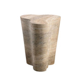Slab Faux Travertine Side Table - 2 Sizes