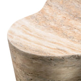 Slab Faux Travertine Side Table - 2 Sizes