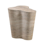 Slab Faux Travertine Side Table - 2 Sizes