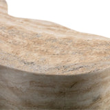 Slab Faux Travertine Side Table - 2 Sizes