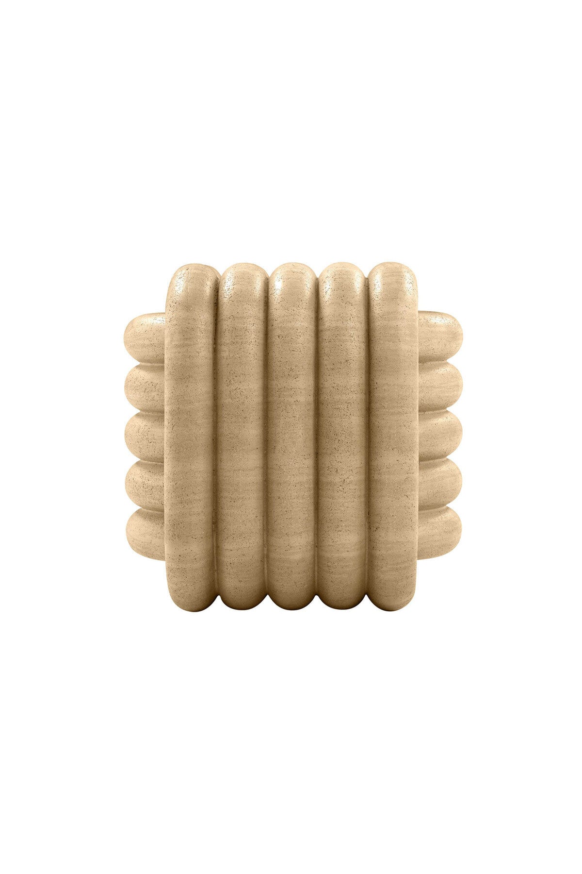 Love Knot Faux Travertine Indoor / Outdoor Accent Stool