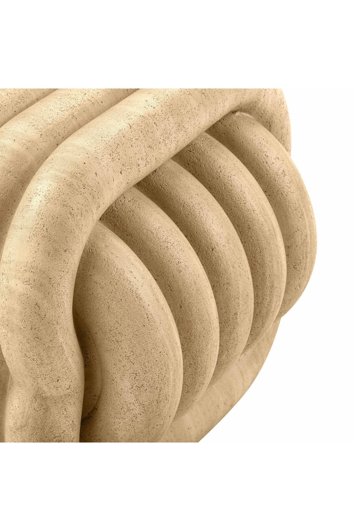 Love Knot Faux Travertine Indoor / Outdoor Accent Stool