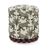 Dex Leopard Jacquard Ottoman - 2 Colors