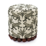 Dex Leopard Jacquard Ottoman - 2 Colors