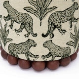 Dex Leopard Jacquard Ottoman - 2 Colors