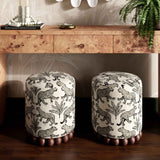 Dex Leopard Jacquard Ottoman - 2 Colors