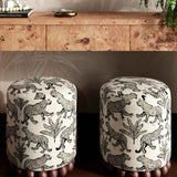 Dex Leopard Jacquard Ottoman