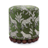Dex Leopard Jacquard Ottoman - 2 Colors