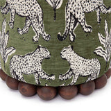 Dex Leopard Jacquard Ottoman - 2 Colors