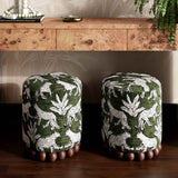 Dex Leopard Jacquard Ottoman - 2 Colors