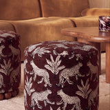 Dex Leopard Jacquard Ottoman