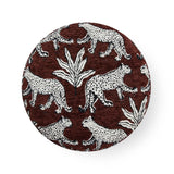 Dex Leopard Jacquard Ottoman
