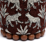 Dex Leopard Jacquard Ottoman