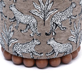 Dex Leopard Jacquard Ottoman