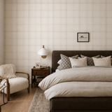 Tailor Neutral Plaid Wallpaper