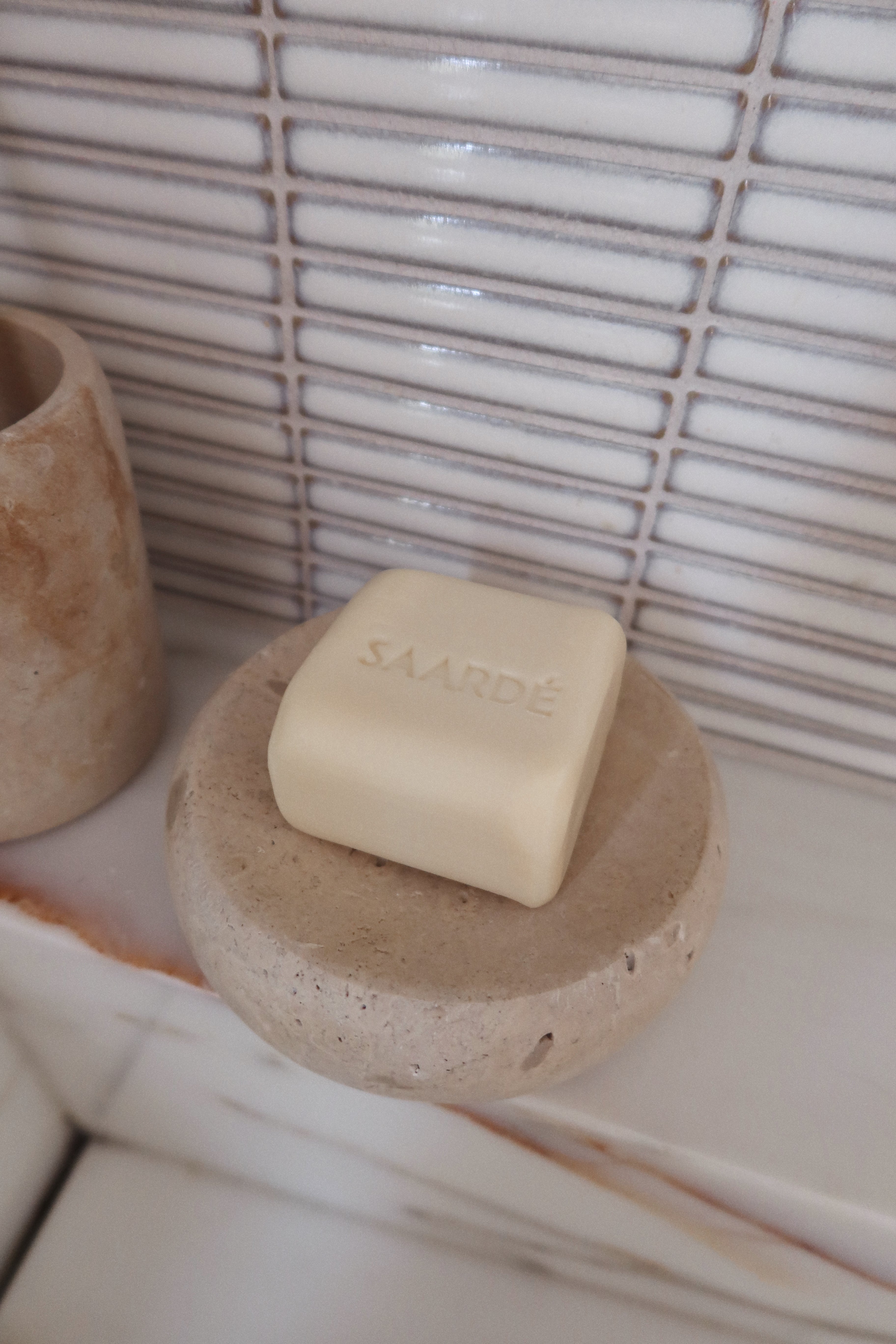 Santana Travertine Soap Dish