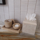 Santana Travertine Tissue Box