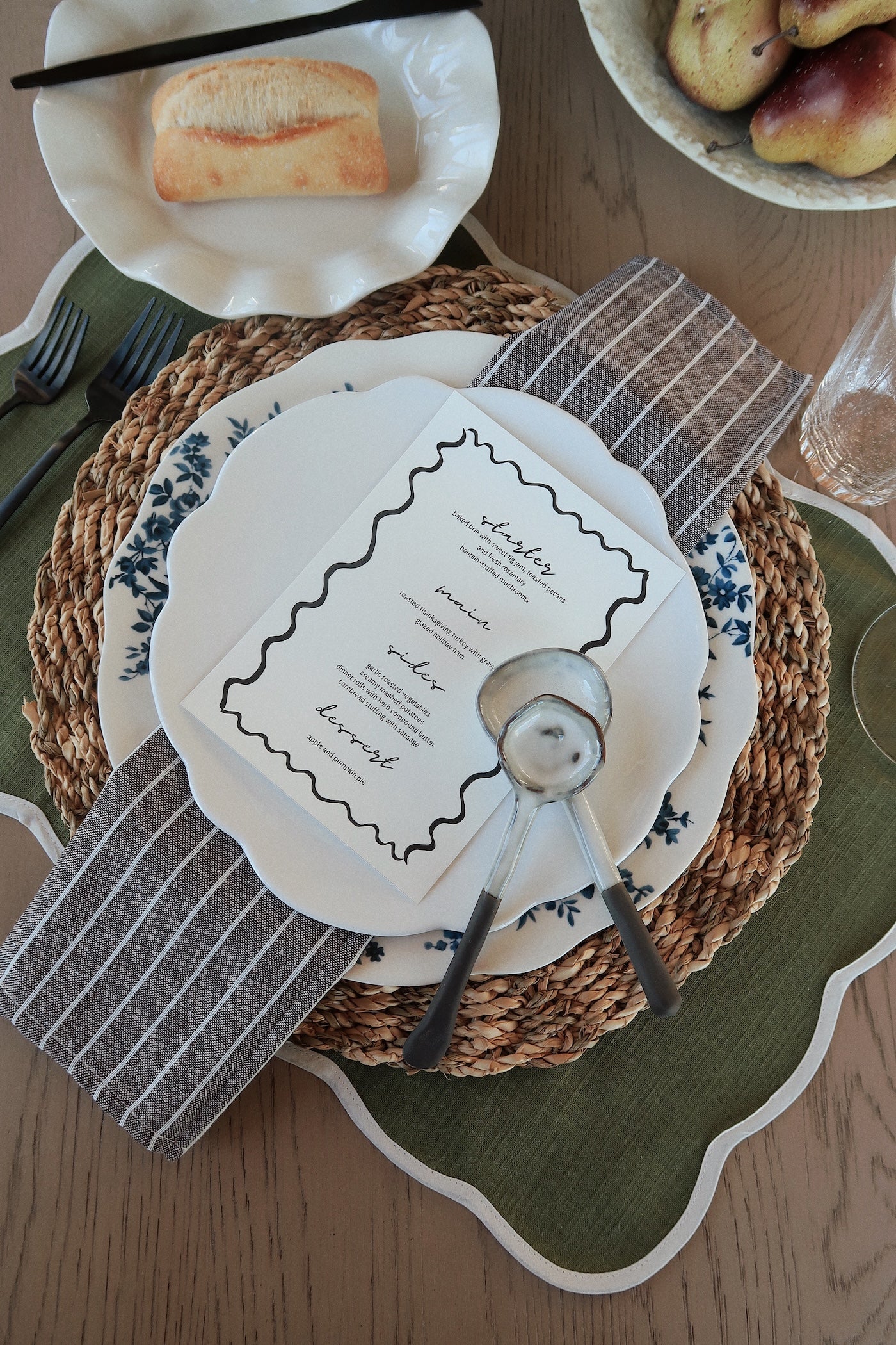 Free Menu + Place Cards - Digital Download