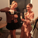 Gisele Champagne Flute w/ Gold Rim