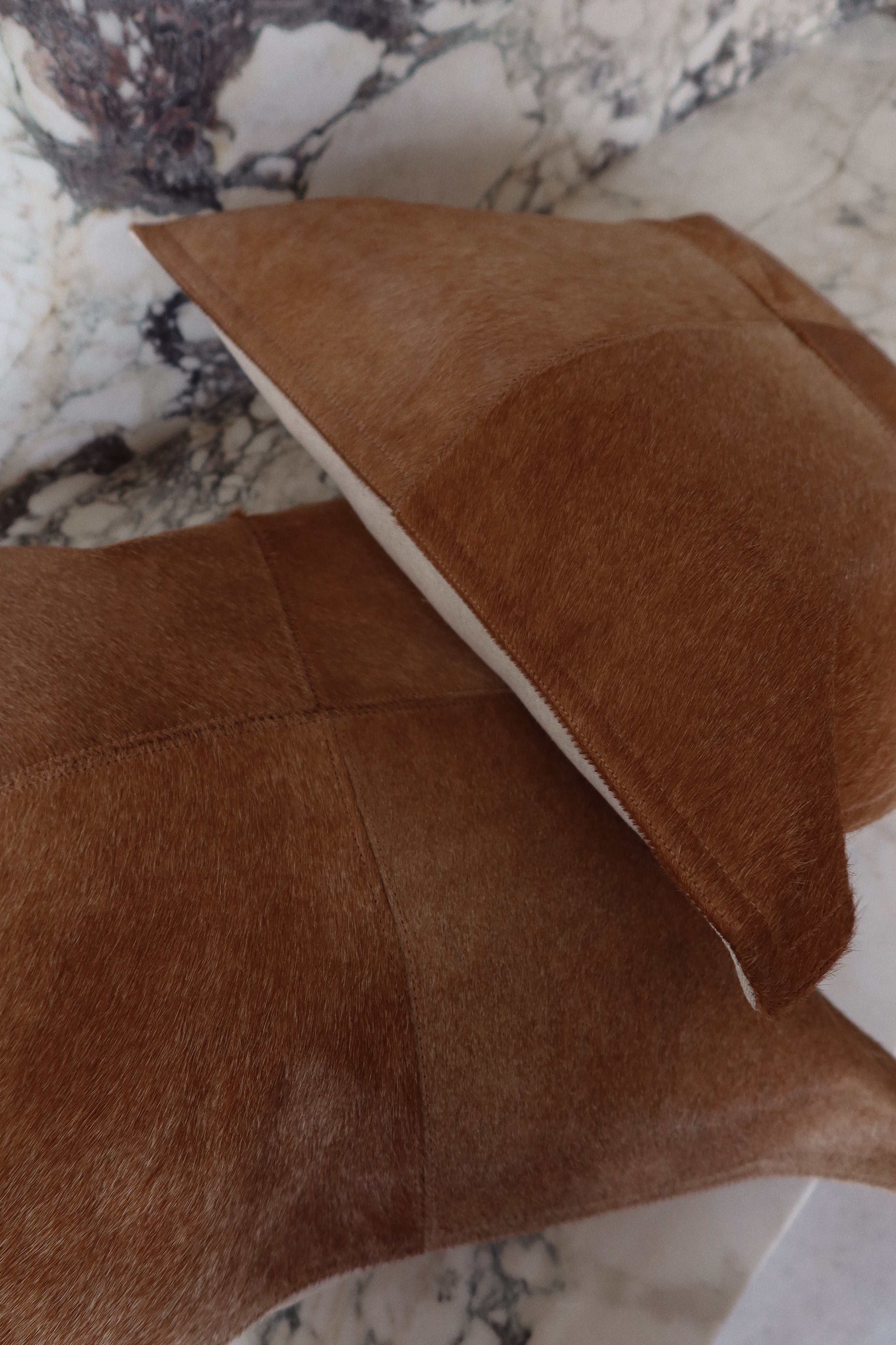 Rusty Hide Pillow - Brown - Set of 2