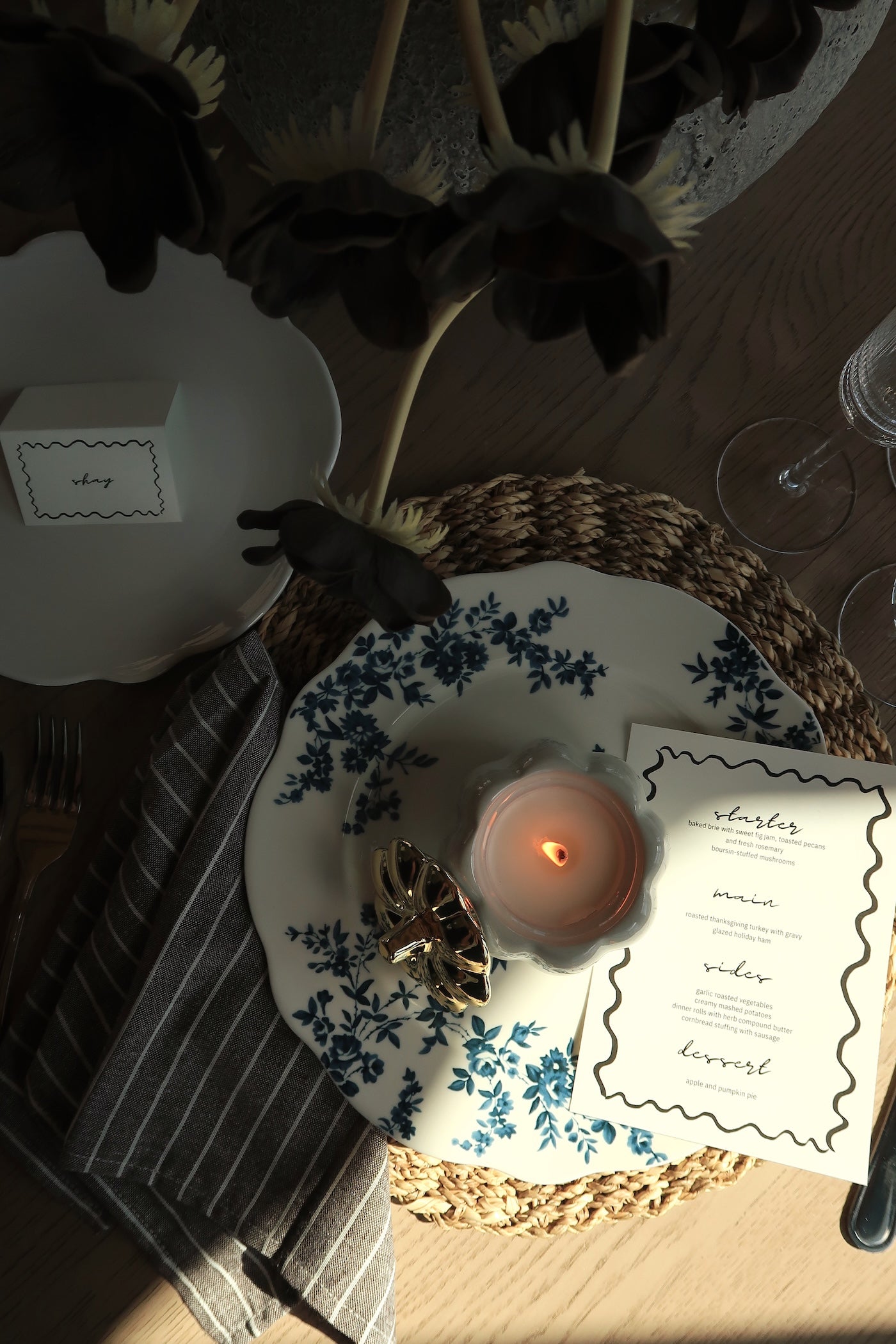 Free Menu + Place Cards - Digital Download