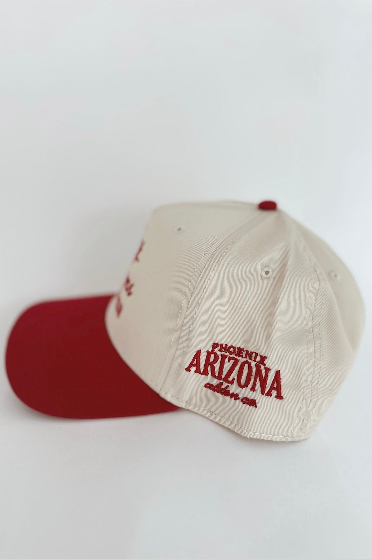 Valley Moms Social Club Hat - Cream + Red