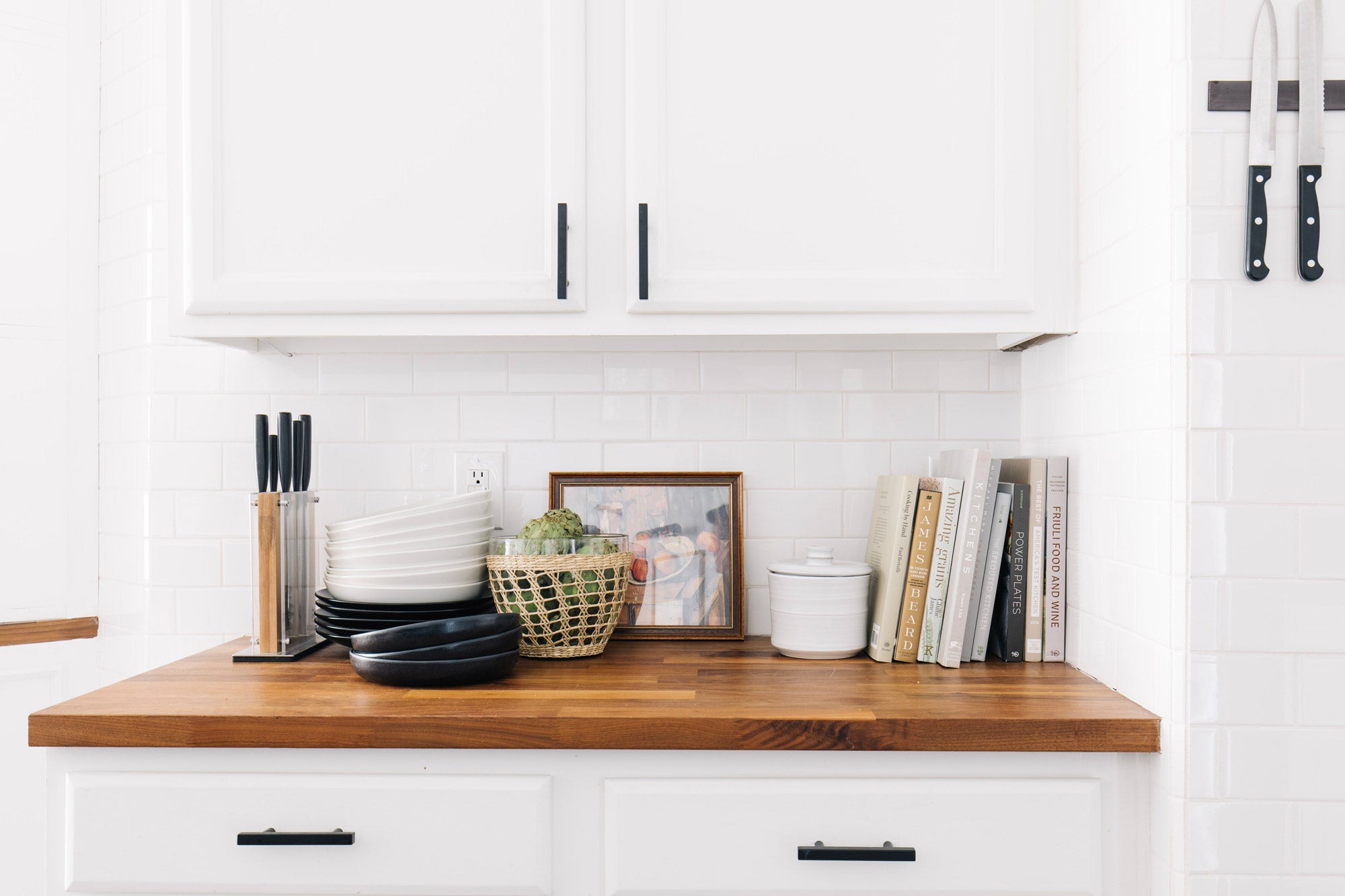 Styled kitchen counter