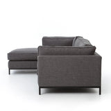 Grammercy 2-Piece Chaise Sectional - Charcoal