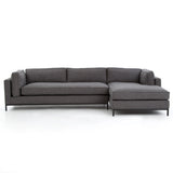 Grammercy 2-Piece Chaise Sectional - Charcoal