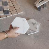Venatino Carrara 5" Hexagon Tile by Castelli Marble