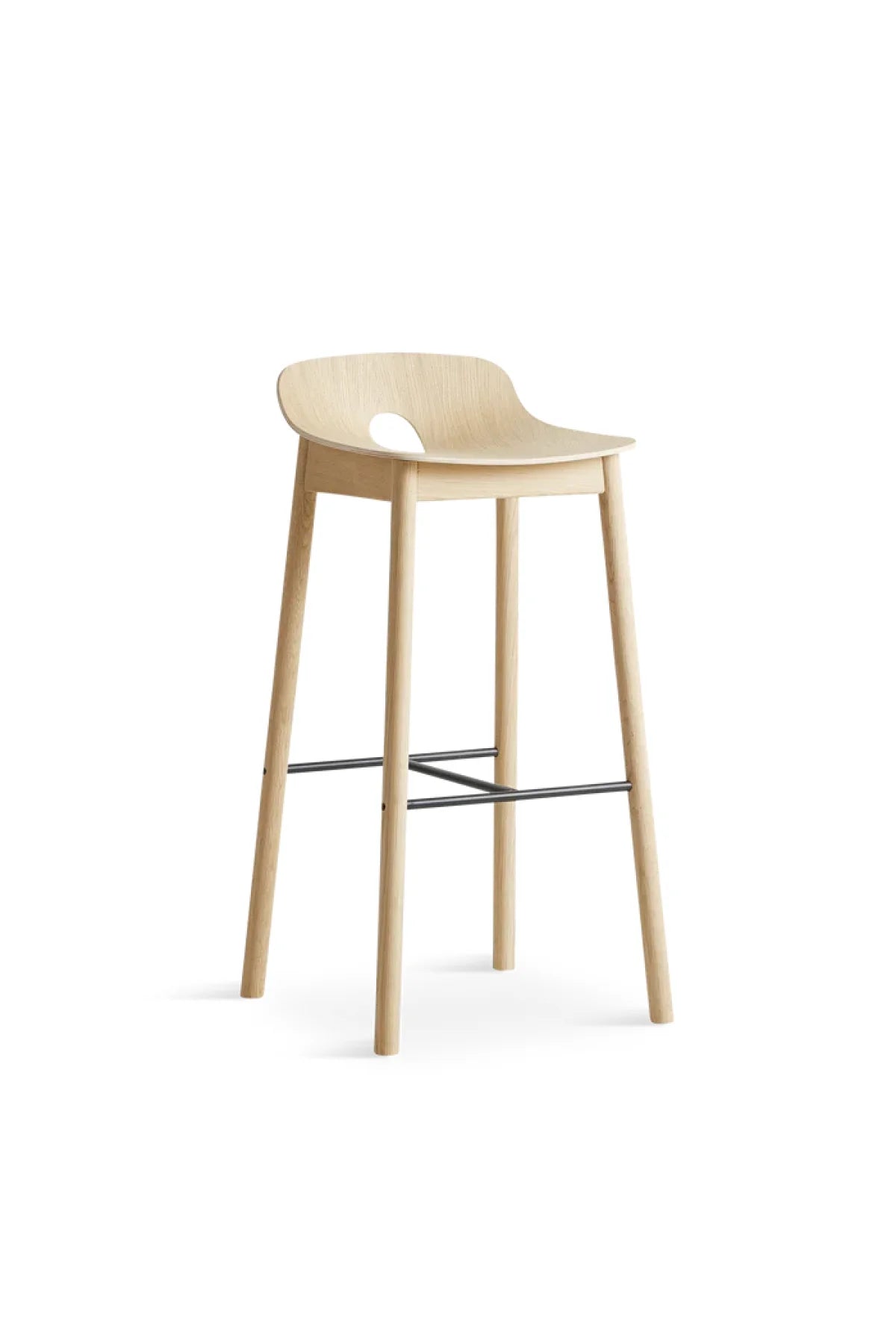 Mono Bar Stool - White Pigmented Oak