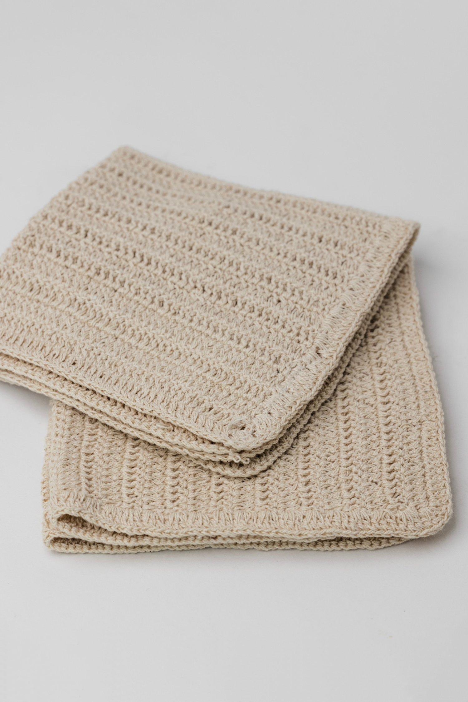 Tate Crochet Dish Towel - Set of 2 - Natural