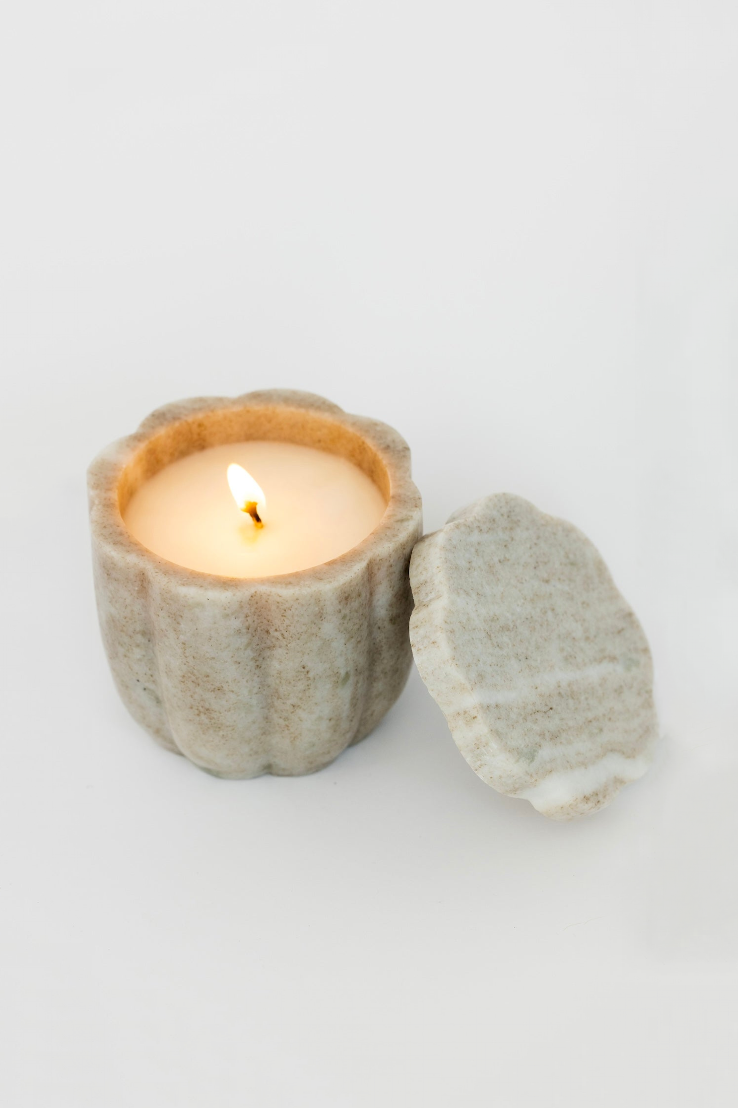 Tali Marble Candle - White Musk & Bamboo