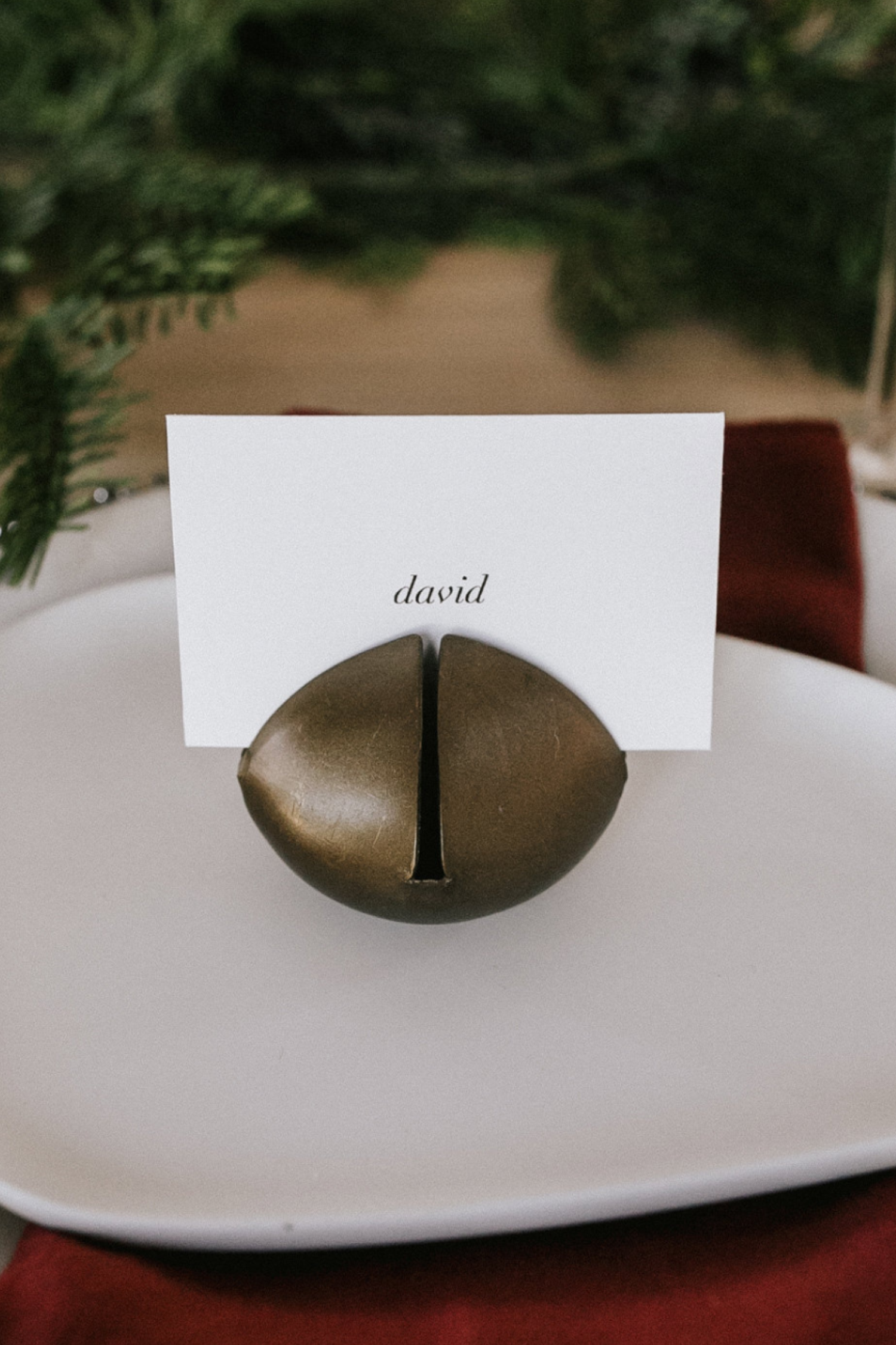 Around The Table Bell Place Card Holders - Gold - Set of 4