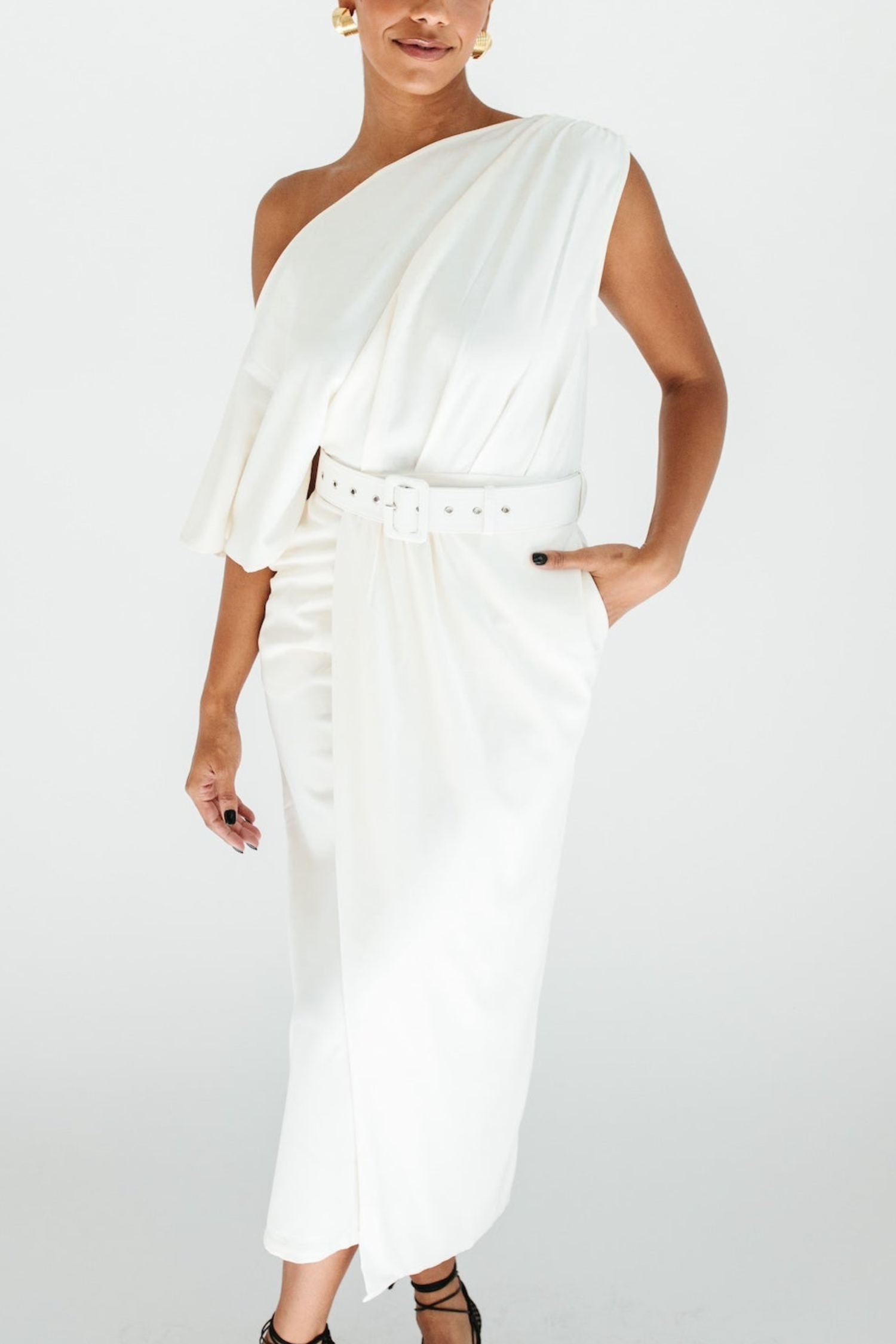 Cameron Off The Shoulder Maxi Dress - Ivory