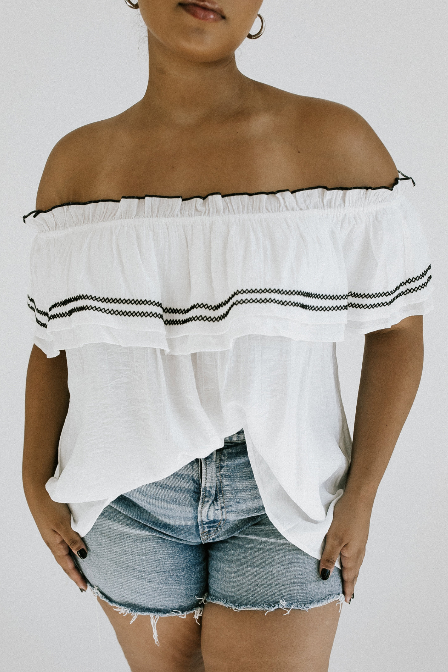 Verena Off The Shoulder Top - White - More Sizes