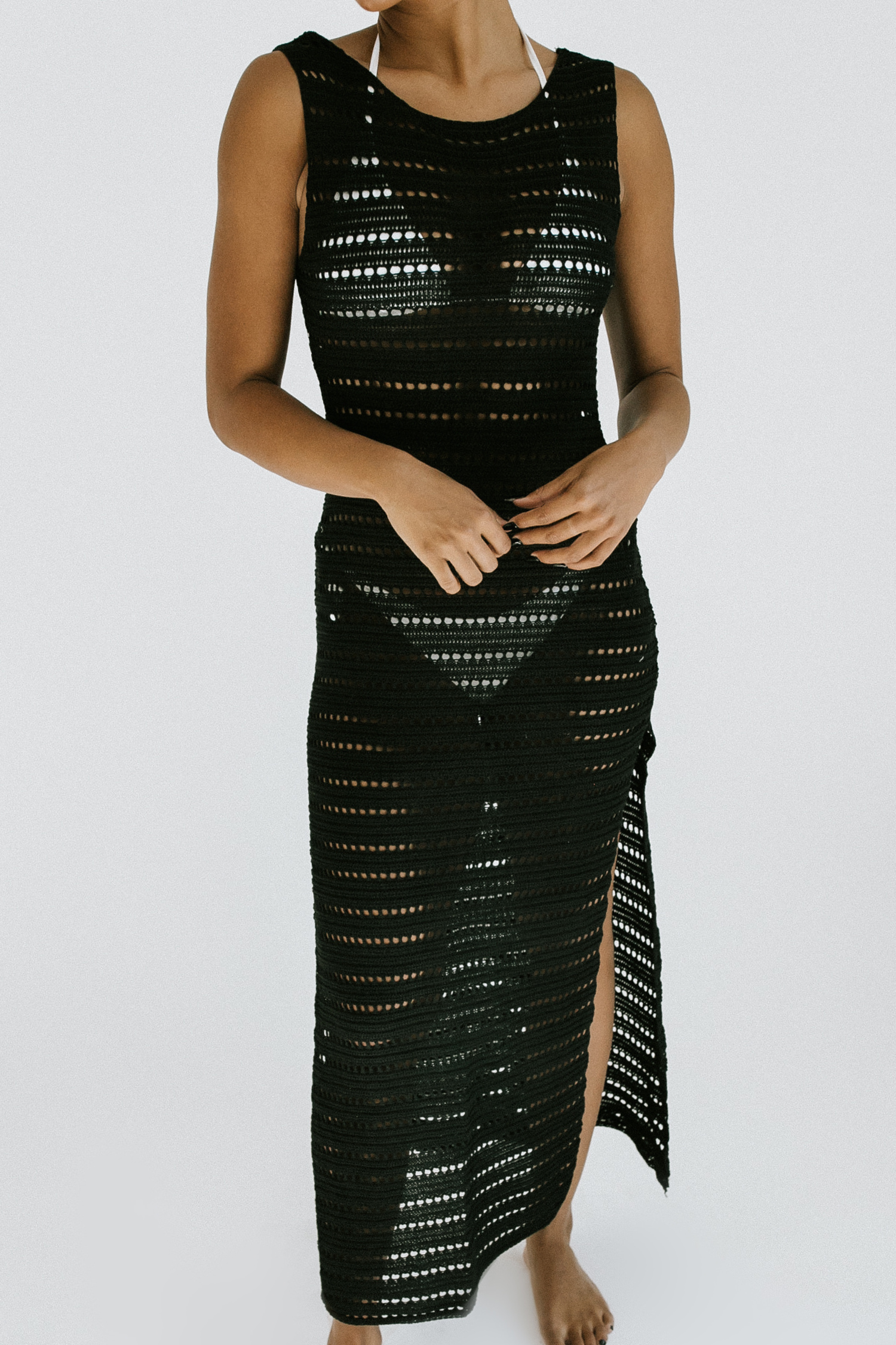 Nyla Knit Maxi Dress - Black