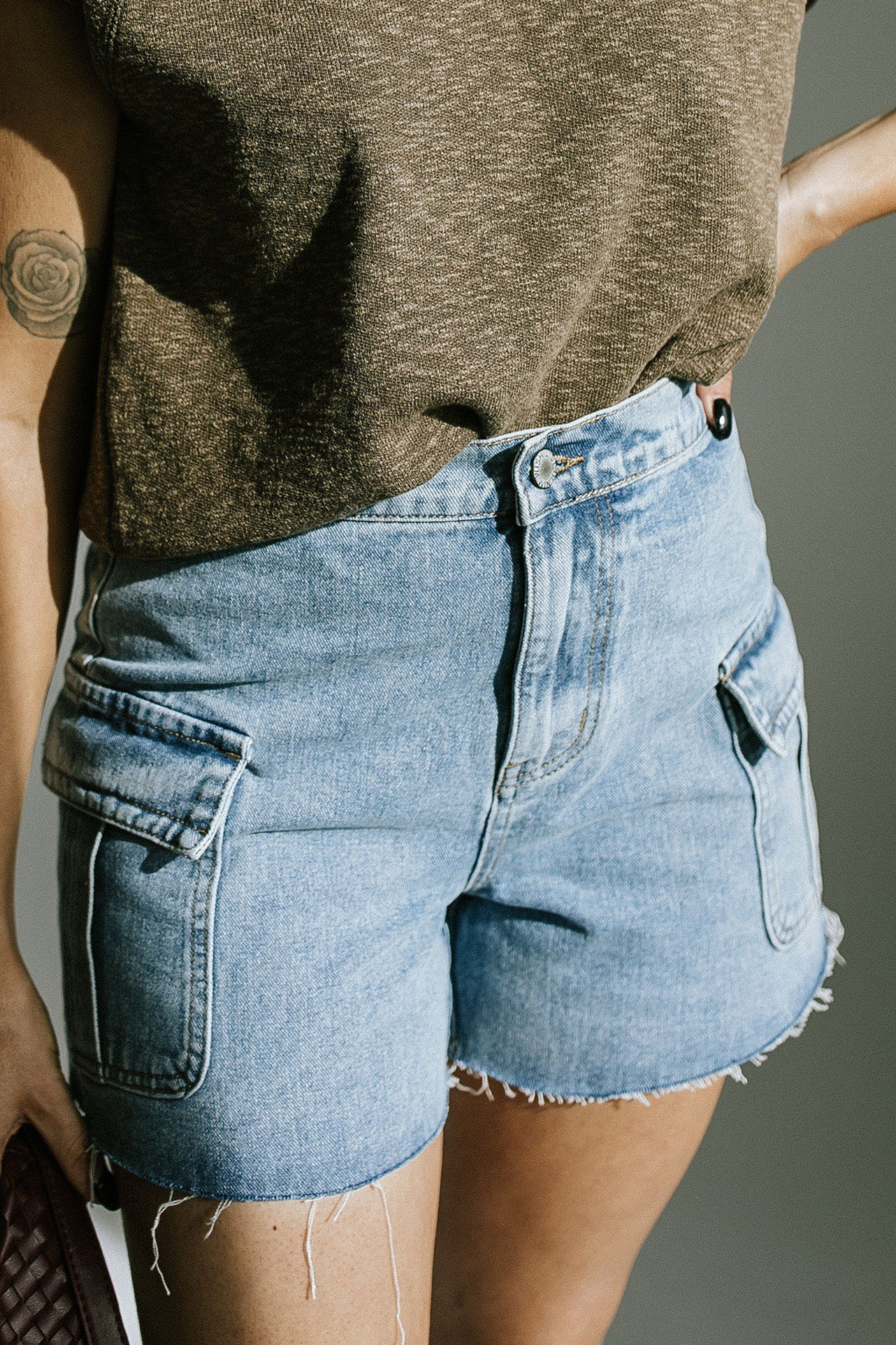 Ruby Cargo Shorts - Denim