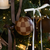 Checkered Ornament - Brown