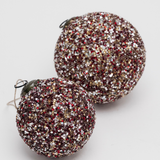 Speckled Glass Ornament - Red - 2 Sizes