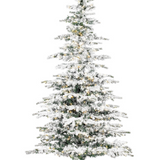 Frostbite Flocked Artificial Pre-Lit Tree
