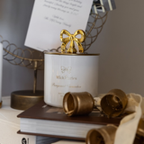Gold Bow Candle